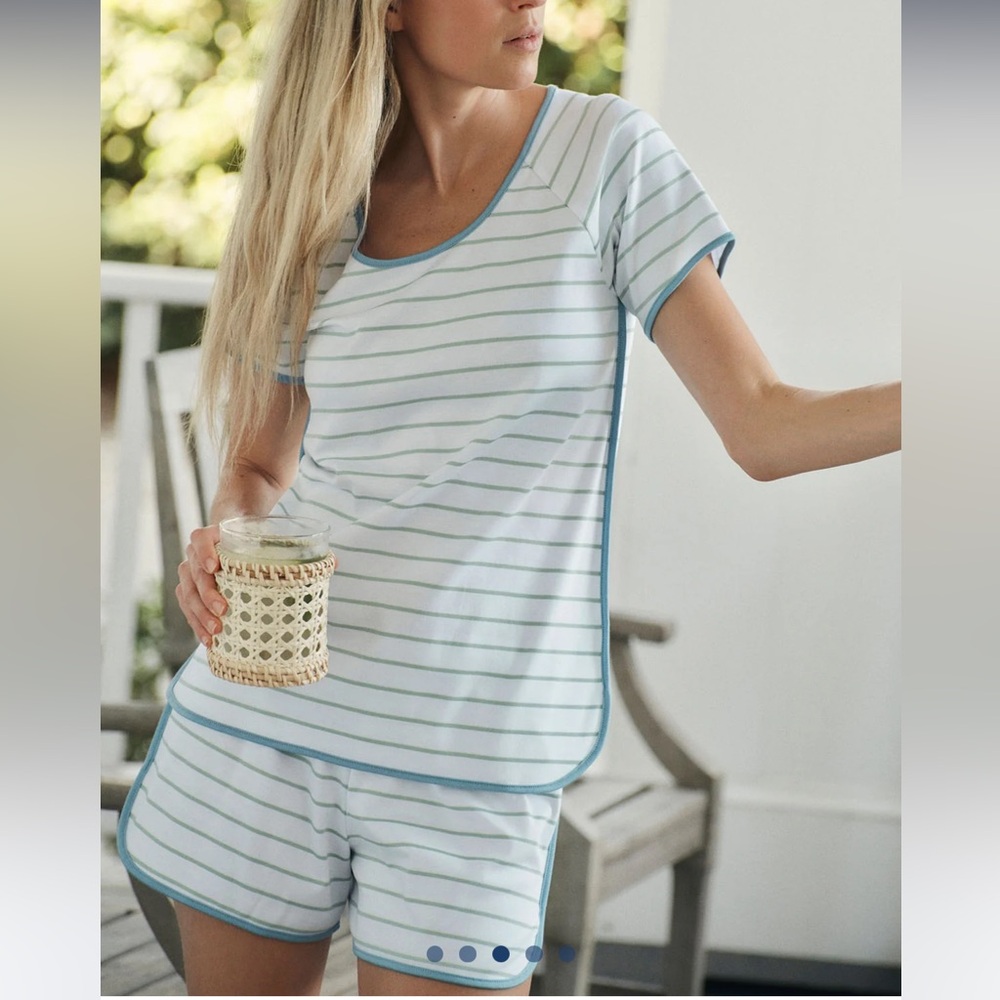Lake Pajamas - Pima shirt set in “vine”